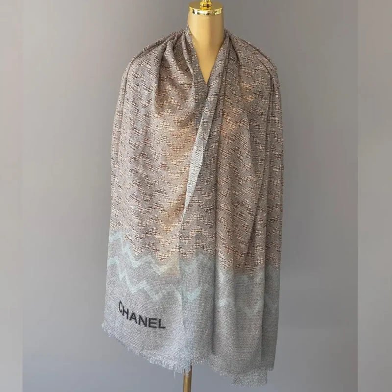 Chanel Scarf Shawls & Beanie Set 450-12