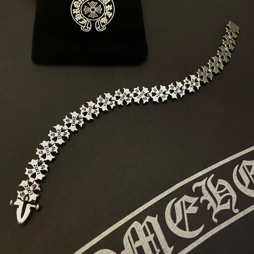 Chrome Hearts Silver Brace Let for Men 450-2
